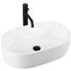Rea - Lavabo da Appoggio Alma Lavandino Bagno 360 x 570 x 150 mm in Ceramica (Bianco)