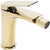 Rea - Rubinetto Bidet Avalon Gold Miscelatore Monocomando In Ottone Per Wc Bagno (Oro) 15,5x4,2x16,5cm