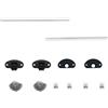 EVOTRADE Kit Ferramenta JUNIOR-1 per Armadi Scorrevoli con 1 Anta Max. Altezza 120 Cm - Kit con 2 Binari Bianchi da 2 Metri, Carrelli, Ruote e Accessori per Montaggio Facile, Chiusura Ammortizzata