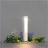 doporro Lampione da Giardino 40 cm IP65 con LED 5W 3000K - Paletto Luminoso da Esterno in Alluminio Bianco Opaco per Sentieri, Vialetti, Terrazze e Cortili, Design Moderno
