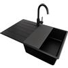 PRIMAGRAN Lavandino da Cucina Tutto Nero - Copenhagen Top, 78x50cm