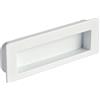 SIRO Maniglia a conchiglia Nicola B 112, dimensioni di ingresso 106,5 x 31 mm, ZN, bianco