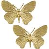 Zilimontt 2 pomelli in ottone a forma di farfalla e libellula, maniglie dorate per cassetti e armadietti, maniglie vintage con animali con viti