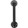 jiaju Corrimano per Scale Interne Esterni Ringhiere a Parete Ringhiera Passamano Maniglia di Sicurezza Balaustre pour Disabili Anziani - Kit completo - Metallo Ferro Nero (30 cm)