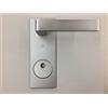 SECUREMME KIT COMO SECUREMME PLACCA+MANIGLIA QUADRA IN ALLUMINIO F1 SINGOLA PER PORTA BLINDATA Q8 FORO CILINDRO PREDISPOSTO PER POMO