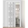 Generic Porte a soffietto a libro, porta scorrevole in PVC Concertina per armadi, armadietti, divisori per corridoi, kit per schermi privacy doccia