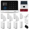 HUXGO® HXA003 Antifurto casa wireless WiFi + GSM 4G con radio sirena | Kit allarme casa senza fili: 7x rilevatori di movimento, 7x sensori di allarme per finestre/porte |Per Casa, Appartamento