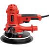 SHZICMY Levigatrice per Cartongesso 1200 W con Aspirazione Polvere | 1200-2500 giri/min, Platorello 180 mm, Luce LED, 6 Dischi Abrasivi, per Pareti e Soffitti