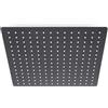VR VETRINEINRETE Vetrineinrete® Soffione doccia ultra slim quadrato 25x25 cm nero effetto pioggia attacco universale ½