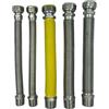 HM Kit per installazione caldaia tubi flessibili estensibili acciaio inox 220-420mm completo di n°1 pz 3/4 mf gas n°2pz 1/2 mf acqua n°2pz 3/4mf acqua corredato di guarnizioni