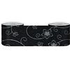Dostear Bordi Greche Pannelli Adesivi Bordo Adesivo per Pareti Striscia Adesiva Muro Decorativa Greca Adesiva per Parete Fiore d'argento primaverile 15 X 500cm