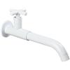 XJTNLB Rubinetto a Muro Lavatoio Rubinetto Parete Lavabo Acqua Fredda, Miscelatore Monocomando Lavabo Bianco,23Cm