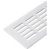 Gedotec Griglia di ventilazione quadrata in alluminio | Griglia per l'aria di scarico in 1 pezzo bianco opaco 500 x 80 mm | Griglia per porte in alluminio per interni ed esterni