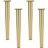 JIAOLUN123 Gambe per Mobili Regolabili Piedini Per Mobili Lega di Alluminio Metallo Gamba Divano Armadietto Tavolo Letto Piedi Scrivania Cabinet Guardaroba la Casa Sedie Sgabello Piedini 4 pz,D'oro(25cm)