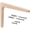 Gedotec Staffa in legno di faggio | 1 pezzo di mensola in legno naturale massiccio | 300 x 200 mm | TAUM | portata in coppia fino a 45 kg | mensola adatta per librerie
