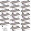MOROBOR Finger Edge Pull, 20 pezzi Maniglia nascosta curva Maniglia per cassetto, Maniglia invisibile in lega di alluminio Maniglia per armadio Cassetto hardware, 80 mm/nichel spazzolato