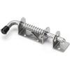 Heuskay 1 set di chiavistello a molla, chiavistello di sicurezza per rimorchio, cancello, serratura a perno per cancello, in acciaio inox resistente, bloccaggio più veloce per porte, capannoni, cancelli