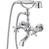 Wuyangcun Rubinetto per vasca da bagno vintage a parete con doccia in ottone miscelatore per vasca da bagno doppia maniglia per bagno