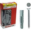 Fischer ux 8x50 s y 25pz tasselli + viti stop fissaggio ancoraggio