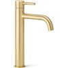 Basik Miscelatore Lavabo Alto Oro - Rubinetto Bagno Design Moderno Monocomando in Ottone Lucido