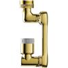 KNVSS Rubinetto Rotante 1440 Gradi, Aeratore Rubinetto Ruotabile, Soffione Doccia Regolabile in 2 Modalità,Spruzzatore, per Attacco Prolunga Rubinetto Lavello Cucina Bagno (Oro)