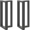 vidaXL Gambe per tavolo da bar a forma di T 2 pz Antracite 40x35x(90-91) cm Acciaio