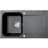 Essebagno Lisse lavello reversibile 1 vasca 1 scarico in resina nera