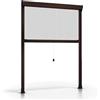 CILVANI SRL CILVANI ZANZARIERA A RULLO FRIZIONATA CON APERTURA VERTICALE COLORE BIANCO MARRONE BRONZO (MARRONE, 100X170)