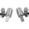 EasyByMall Cerniere tavoletta WC fisse con fissaggio dall'alto, chiusura soft close, cerniere copriwater termoindurente, compatibili con molti modelli, ricambi tavoletta WC, Cerniere di chiusura rallentata