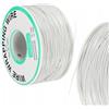 Rosfix Filo Kynar AWG 30 Bianco 200m - Rame Stagnato Ø0,25mm, Isolamento Ø0,6mm, 300V | per Elettronica, Prototipazione, Collegamenti Precisi | Cavo Basso Voltaggio