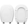 HYDRO HOME Tavoletta Wc Compatibile con EASY e EASY 02 POZZI GINORI, Copriwater In Legno Rivestito Con 2 mm Di Resina Colore Bianco, Cerniere Fissaggio Dall'alto MADE IN ITALY