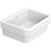 Ceramica Dolomite Vasca lavabo a parete in ceramica bianca modello virginia, con troppopieno, cm 60x45