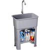 XUNFAKE Lavandino Della Cucina In Plastica, Lavello Da Installazione Indipendente, Lavello Per Biancheria, Lavatoio Ideale Per Lavanderia, Giardino, Balcone, Camper (40x40cm,Gray)