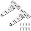 Hosrivae 2 cerniere a T in acciaio inox 316, 150 x 75 mm, resistenti, per barche, accessori per canoa, rafting, argento