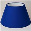 Generico 45 cm Paralume, Tessuto di Cotone con PVC Bianco, Prodotto Artigianale, per Lampada da Tavolo, Piantana (Blu)