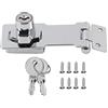 Jenngaoo Serratura Hasp con chiave, 100 mm Cassetto Armadio Serrature Hasp Lock Lega di Zinco di Sicurezza Serratura per Mobili Cassetti Armadietti Armadi Scatole