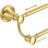Hoimpro Portasciugamani da bagno regolabile retrattile da 38-60 cm in acciaio inox, accessori da bagno per bagno hotel doppio porta asciugamani da parete porta asciugamani, oro spazzolato