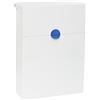 ARREGUI Tondo M E6731-BLU Cassetta Postale Indiviuale con Segnaletica di Numero, Personalizzabile, Dimensione M (DIN A4 e Riviste), Cassetta della Posta da Parete, Serratura Coperta, Bianco e Blu