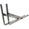 MroMax 2 staffe angolari 350 x 210 mm in acciaio inox massiccio, supporto per mensole, supporto angolare per ufficio, casa, giardino, tonalità argento