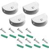 MroMax 10PCS 4,6 x 3,4 x 1,9 cm (L x P x A) staffa semicerchio regolabile in acciaio inox vetro porta armadio clip argento