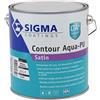 Sopo Sigma Contour Aqua Pu Satin da 1 L - Smalto all'acqua per interni