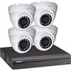 Dahua KITECO 4DOM1080P-001 - Kit di videosorveglianza con registratore ecologico e 4 telecamere a cupola 1080P - Visione notturna fino a 30 m