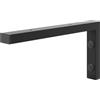 HOLZBRINK Supporto per mensola in metallo 30x15 cm HLA-B (1 pz) | Supporto per mensola lavabo da appoggio, reggimensola robusta da muro | Colore: Nero