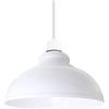 DC VOLTAGE Paralumi industriali stile retrò per lampade a sospensione, forma a cupola curva in metallo, facili da montare per apparecchi di illuminazione da soffitto. (Bianco)