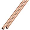 METALLIXITY Rame Tubo (4mm OD x 0.25mm Muro T x 200mm L) 2pz Tubo Dritto in Metallo Senza Cuciture - Tubo Tondo in Rame per Casa Arredamento, Macchine, Fai-da-Te Artigianato