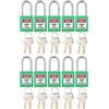 FOLOSAFENAR Lockout Tagout Lock, durevole Lockout Lock Set di lucchetti di sicurezza Lockout Tagout Lock Set 10 set per stazioni di blocco Tag Out(verde)