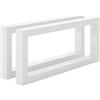 HOLZBRINK Supporti per mensole in metallo 35x15 cm HLA-A (2 pz) | Reggimensole da muro, staffe per mensole lavabo da appoggio, o soggiorno | Colore: Bianco