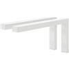 HOLZBRINK Supporti per mensole in metallo 30x15 cm HLA-B (2 pz) | Reggimensole da muro, staffe per mensole lavabo da appoggio, o soggiorno | Colore: Bianco