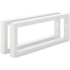 HOLZBRINK Supporti per mensole in metallo 40x15 cm HLA-A (2 pz) | Reggimensole da muro, staffe per mensole lavabo da appoggio, o soggiorno | Colore: Bianco