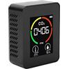 Bewinner Rilevatore di CO2 Portatile - Mini e Pratico, Sensore TVOC Mini Monitor di Biossido di Carbonio della qualità Dell'aria, Monitor di CO2 di umidità della Temperatura per Auto